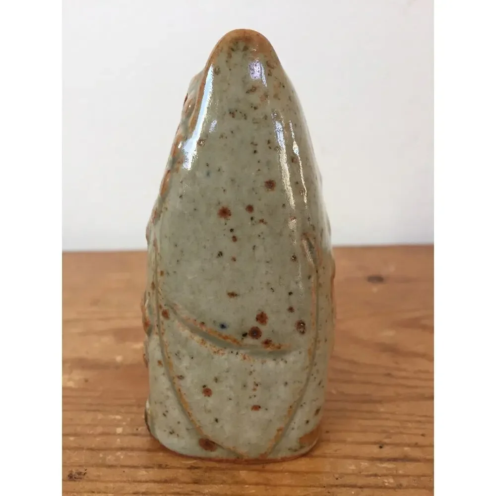 Vtg Japan Glazed Stoneware Ceramic Owl Figure Salt Or Pepper Spice Shaker 3.5